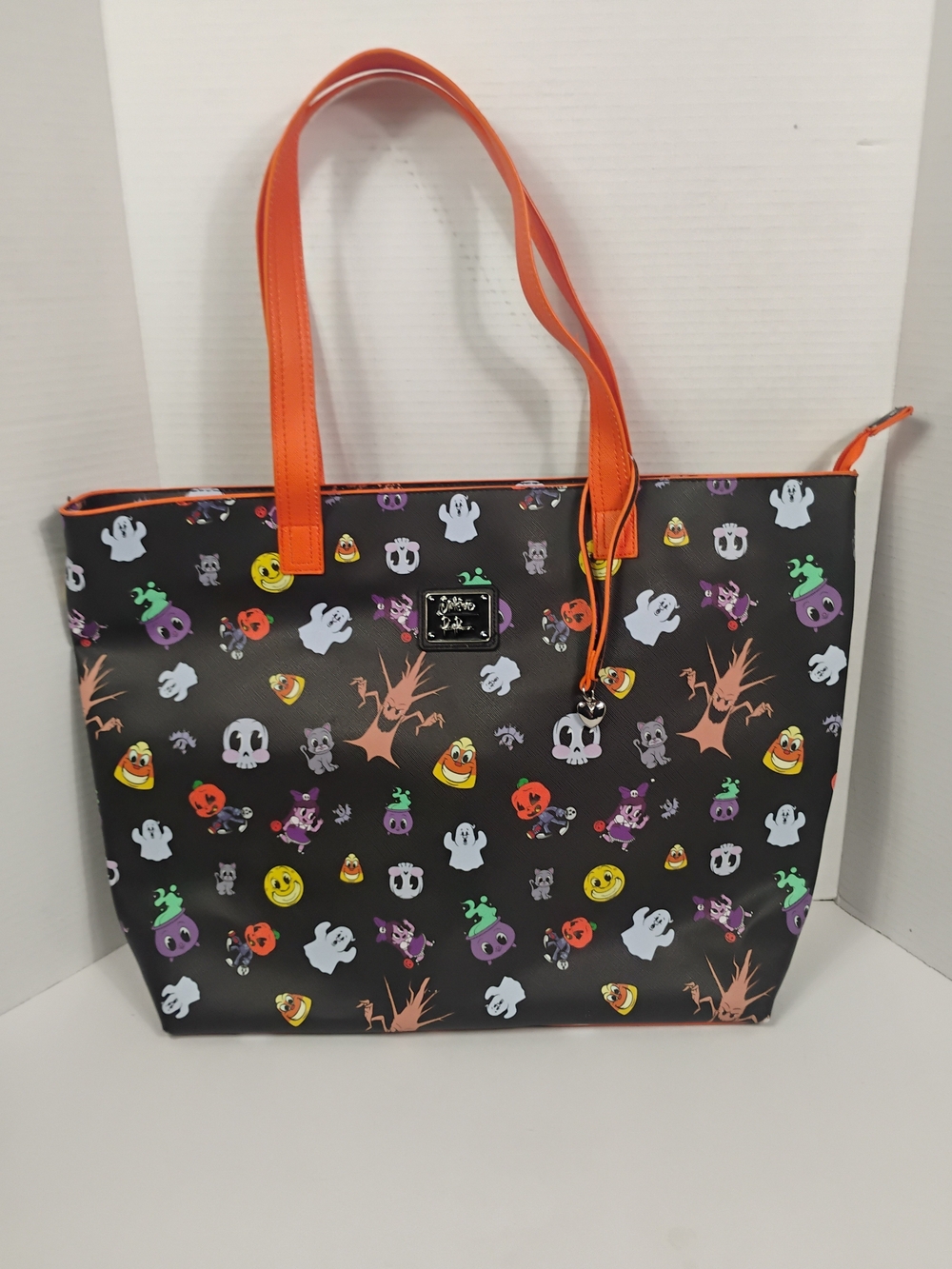 Limited  Edition Spooksie Black Halloween Tote with Orange Trim